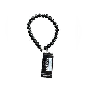 Express Black Beaded Bracelet